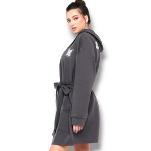 NWT SavageX Fenty by Rihanna Forever Savage Short Showgirl Robe,Darknight Grey,S